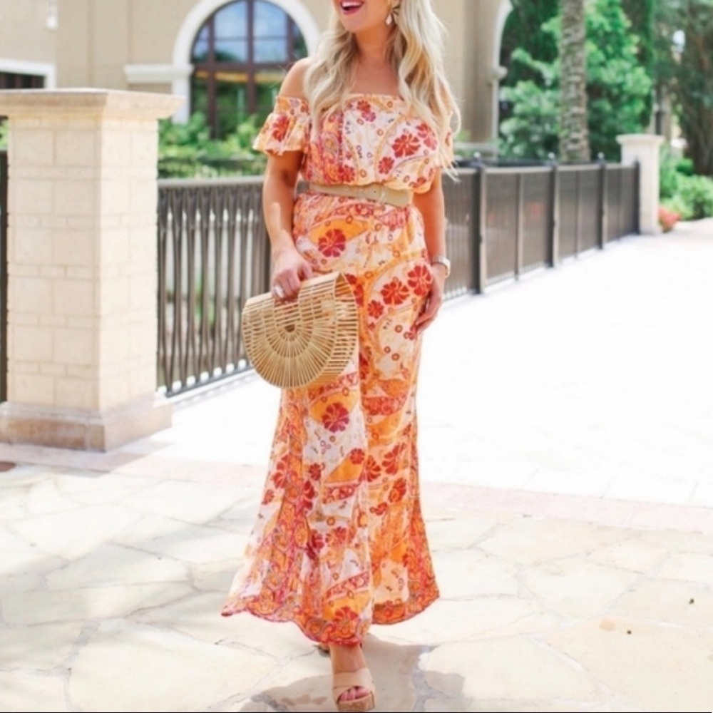 Free People Carmen off shoulder jumpsuit - Picture 3 of 13